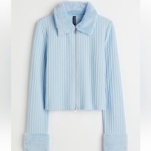 Faux Fur-collar Cardigan